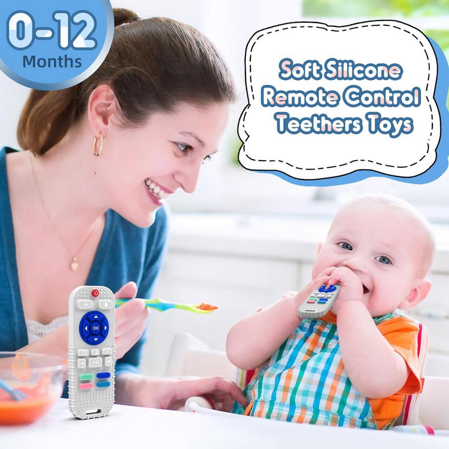 Activity-board  Beißring Babyspielzeug Silikon-Fernbedienung Beißhilfe 