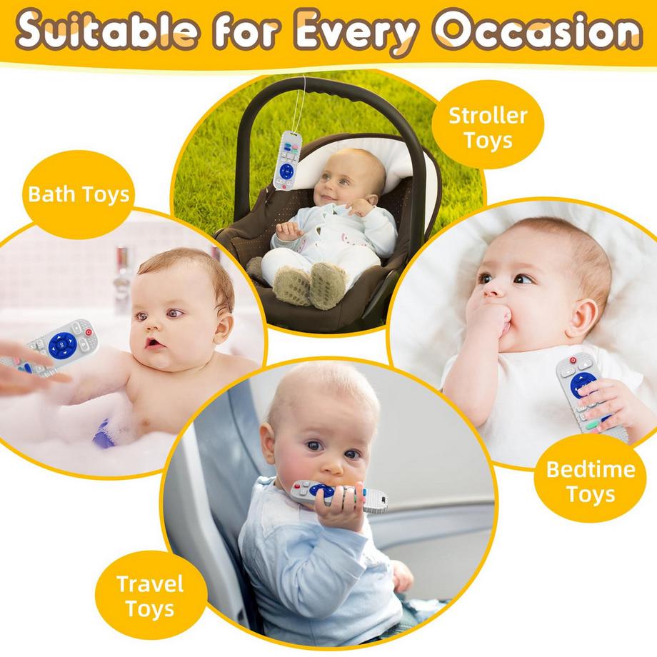 Activity-board  Beißring Babyspielzeug Silikon-Fernbedienung Beißhilfe 