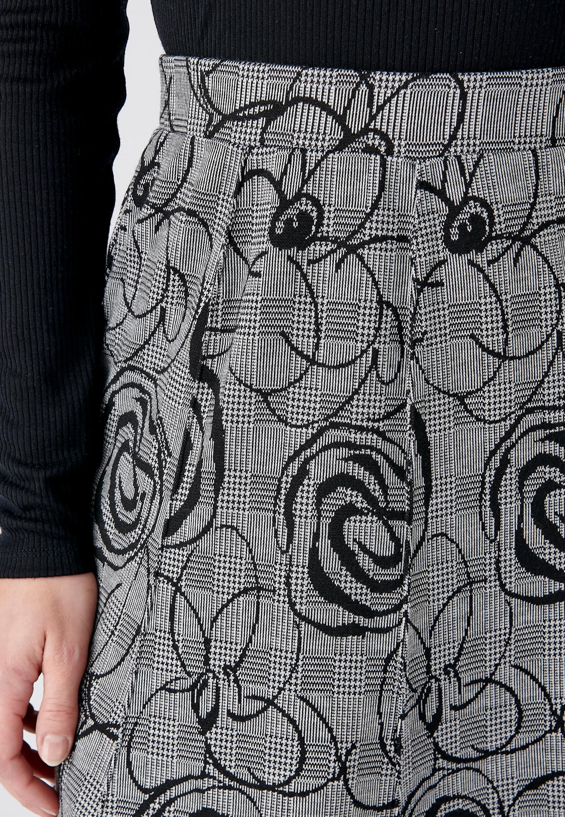 Damart  Ausgestellter Rock aus Stretch-Jacquard. 