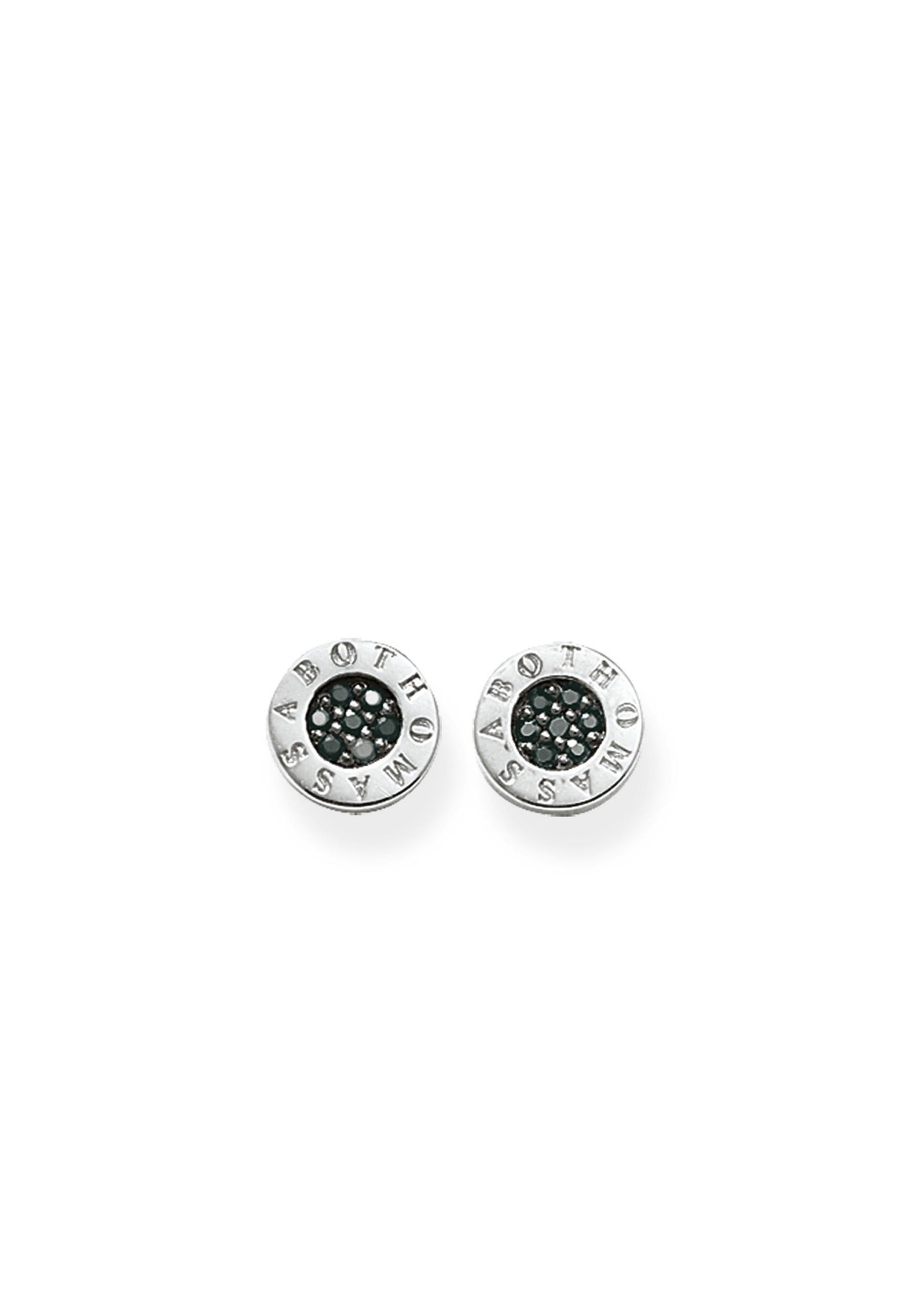 Image of Ear Studs Classic Pavé Black Damen Schwarz ONE SIZE