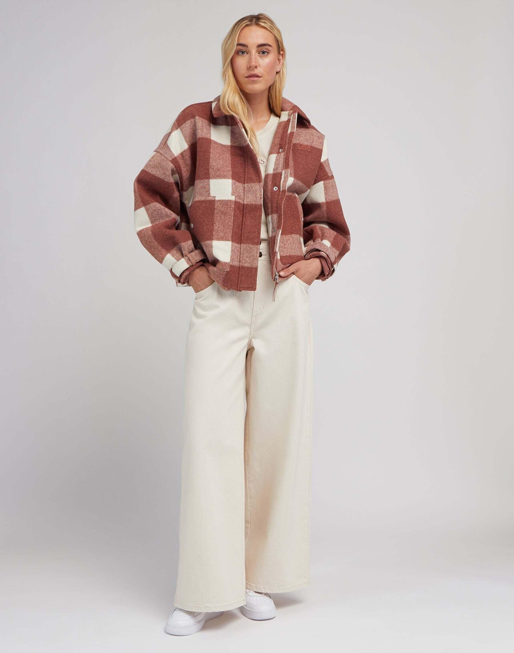 Lee Veste en Laine Carreaux  