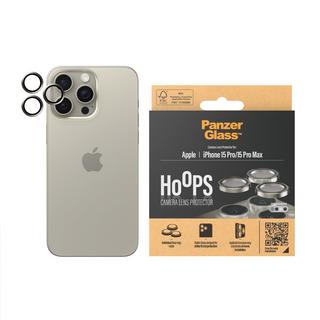 PanzerGlass  ® Hoops® Natural Metal Camera Lens Protector iPhone 15 Pro | 15 Pro Max Pellicola proteggischermo trasparente Apple 1 pz 