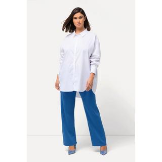 Ulla Popken  Pantalon en maille, jambe large et taille élastique 