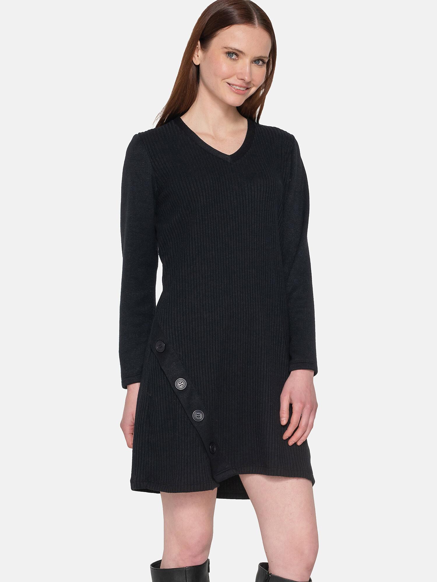 Image of Kurzes Kleid Mit Langen Ärmeln Connected Unisex Schwarz L