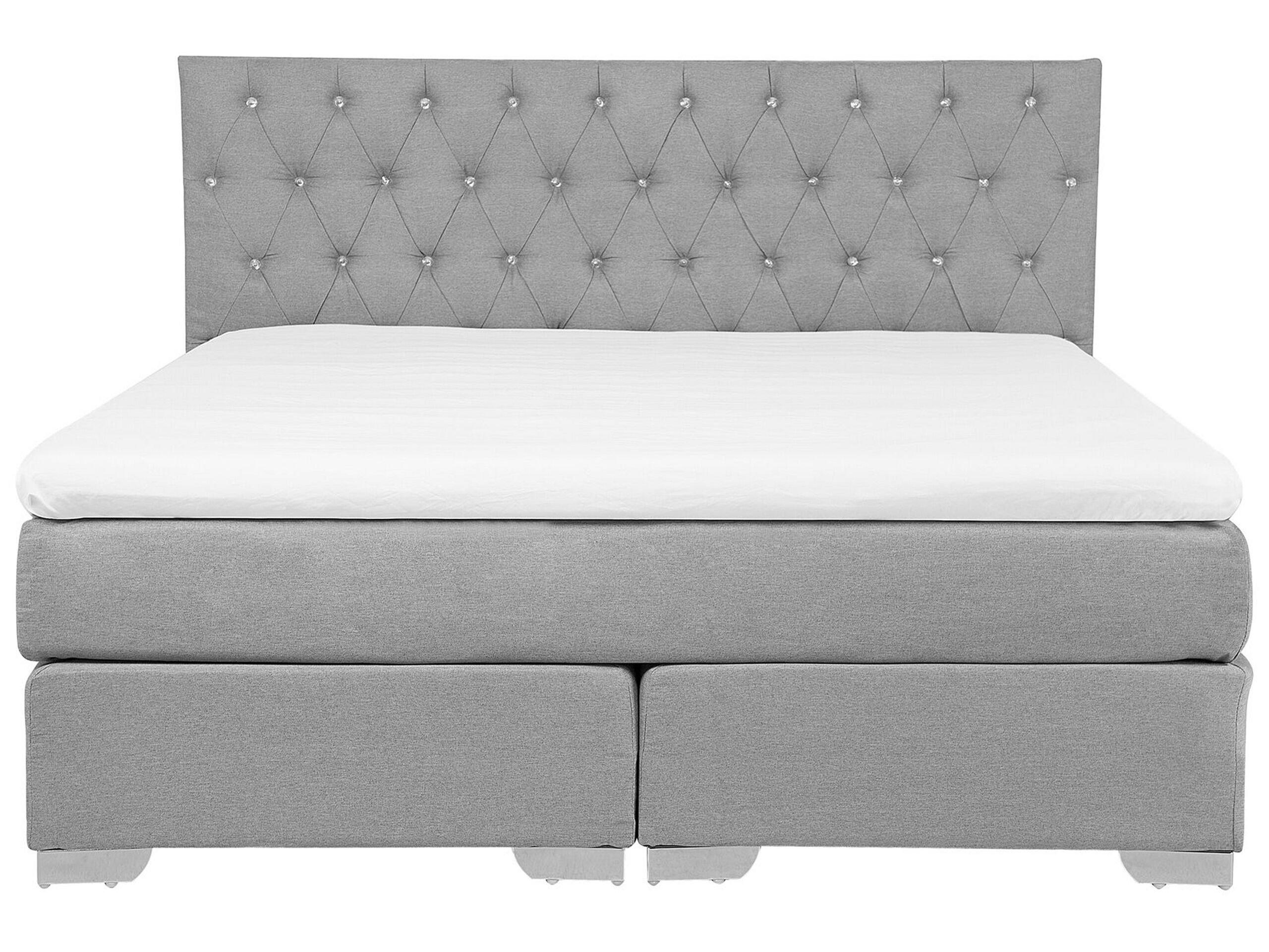 Beliani Letto boxspring en Poliestere Moderno DUCHESS  