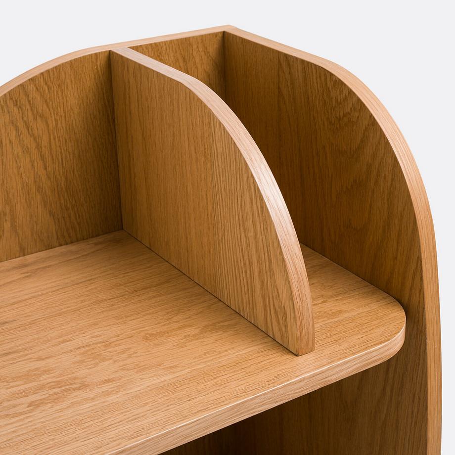 La Redoute Intérieurs Bibliothèque basse 8 niches plaqué chêne  