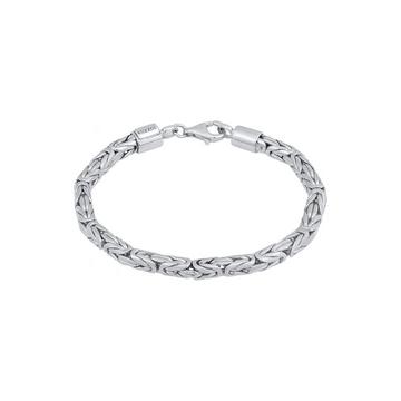 Bracelet Herren Königskette Rund 925 Silber