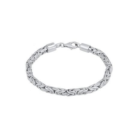 Kuzzoi  Bracelet Herren Königskette Rund 925 Silber 