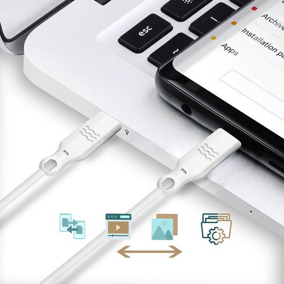 Just green  USB-C / USB-C Kabel 2m Just Green Weiß 