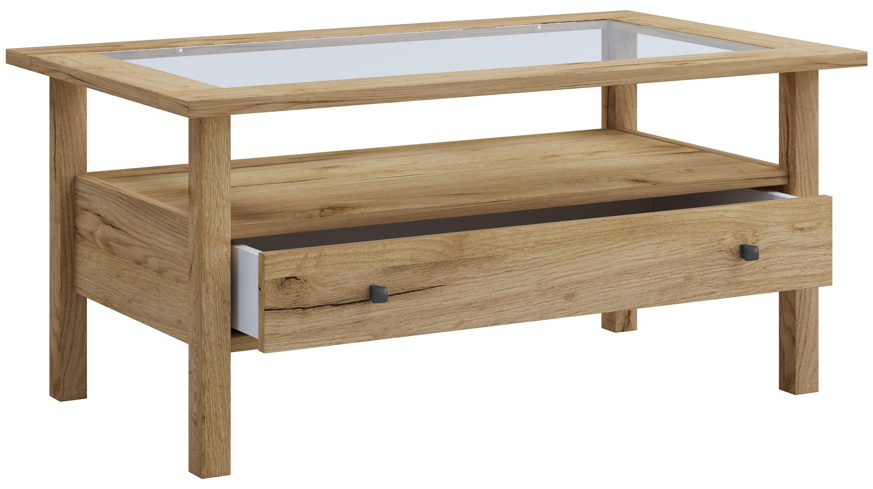 VCM Table d'appoint en bois Table basse Table de salon Tiroir Lingis L  