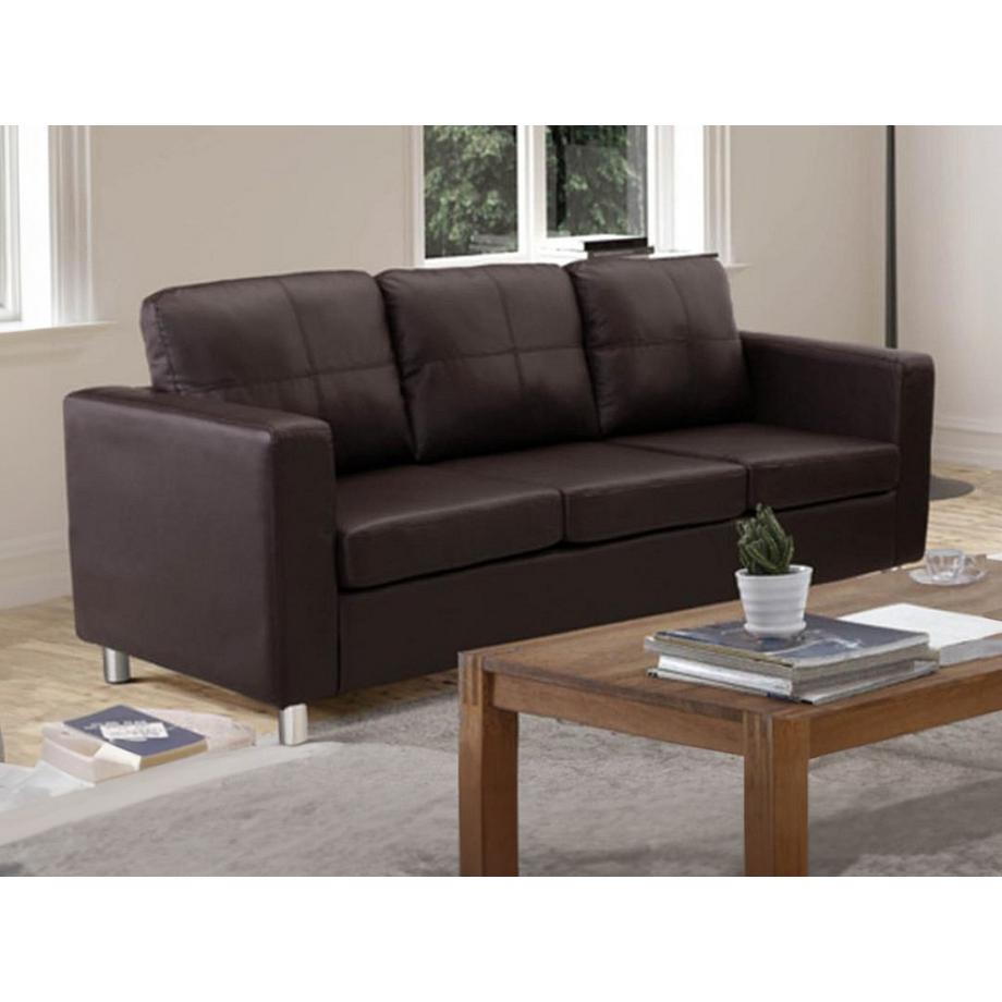 Vente-unique Sofa 3Sitzer Kunstleder ACKLEY  