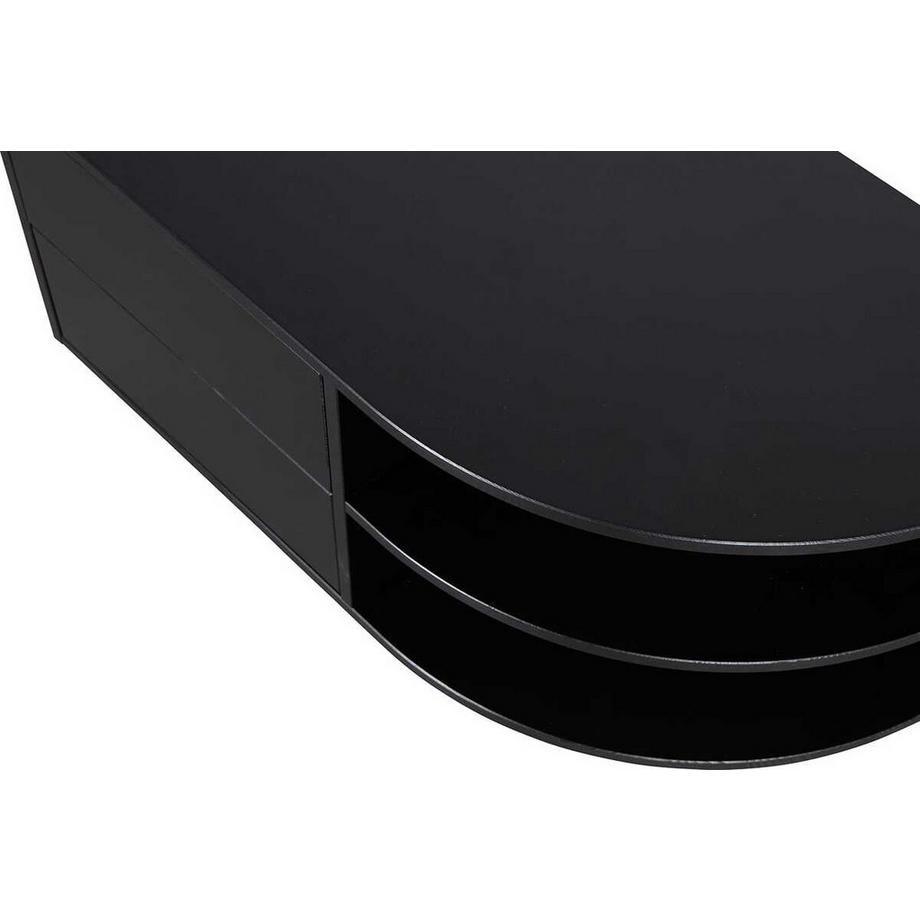 mutoni TV-Lowboard Finca rund rechts Kiefer tiefschwarz 78  