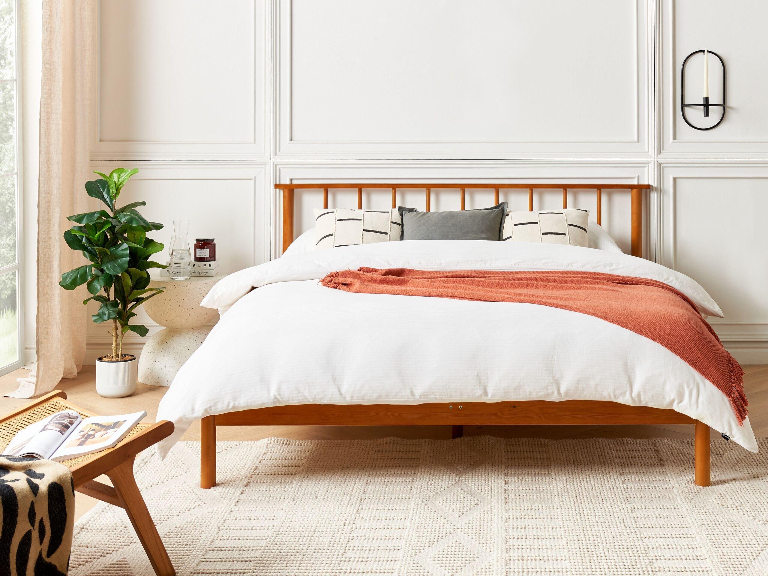 Beliani Letto con rete a doghe en Legno di pino Scandinavo BARRET  