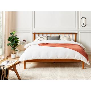 Beliani Letto con rete a doghe en Legno di pino Scandinavo BARRET  