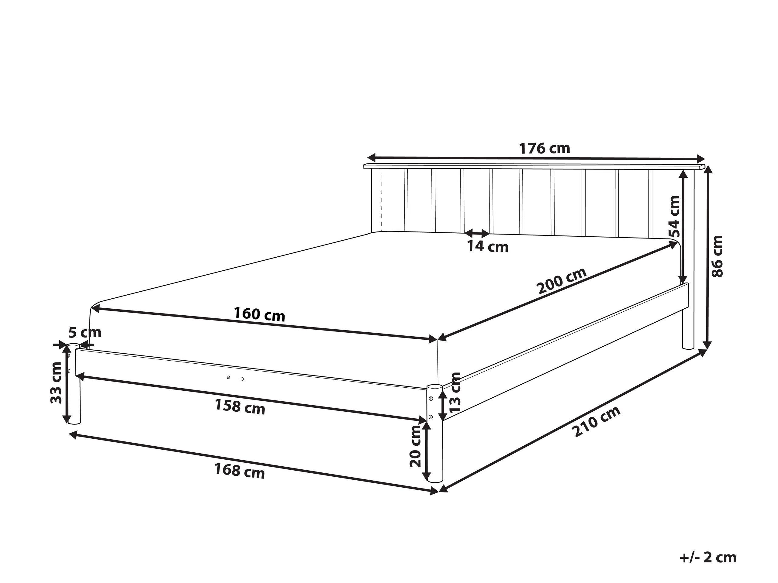 Beliani Letto con rete a doghe en Legno di pino Scandinavo BARRET  