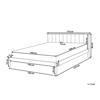 Beliani Letto con rete a doghe en Legno di pino Scandinavo BARRET  