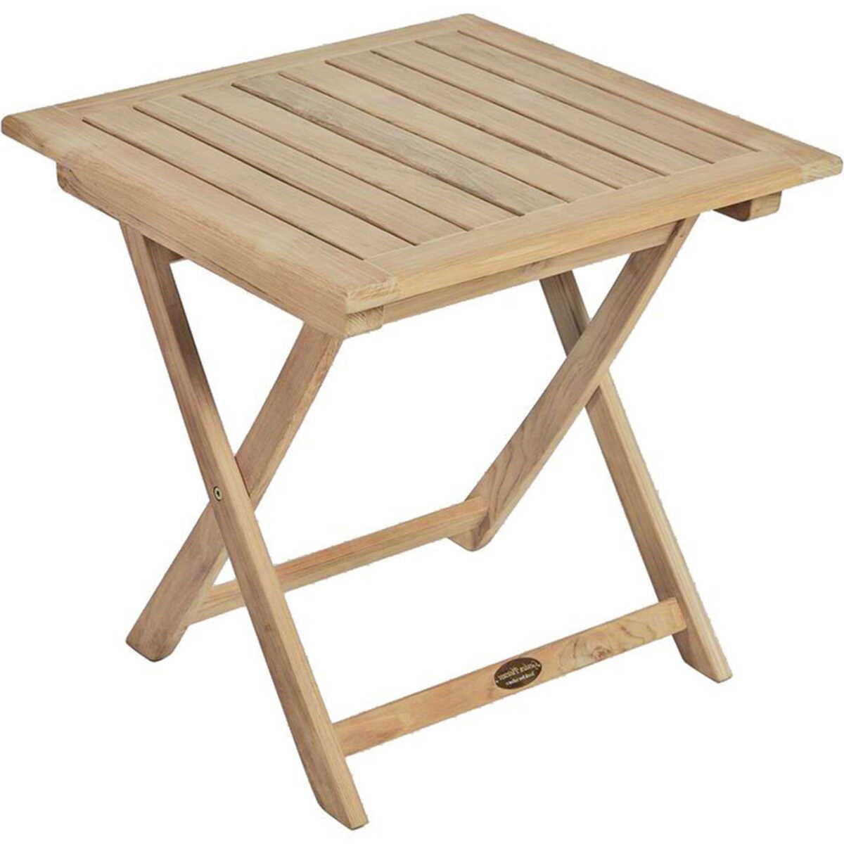 Image of Garten Beistelltisch Solo Teak natur 50x50 Garten Beistelltisch Solo Teak natur 50x50