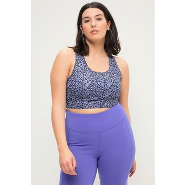 Soutien-gorge de sport avec coques souples amovibles, imprimé léopard