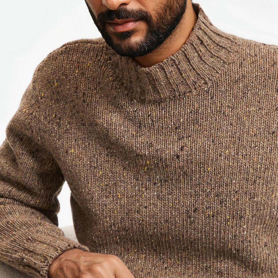La Redoute Collections Grobstrickpullover mit Stehkragen  