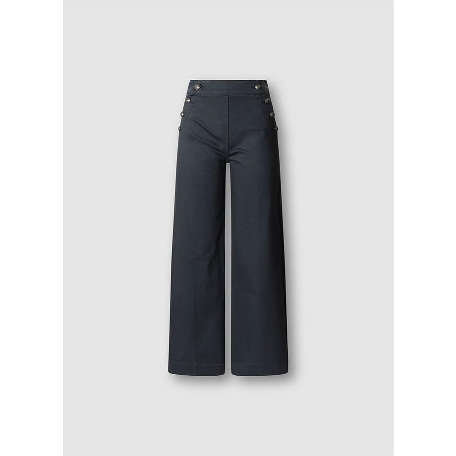 Weite Hose mit Knopfdetails