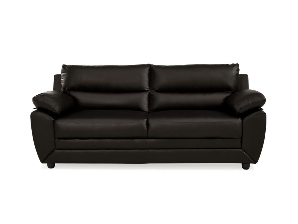 Vente-unique Sofa 3Sitzer Kunstleder MANOA  