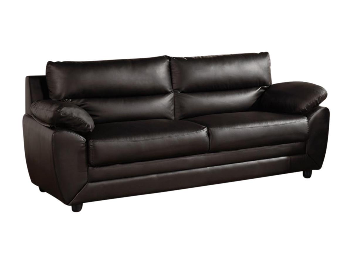 Vente-unique Sofa 3Sitzer Kunstleder MANOA  