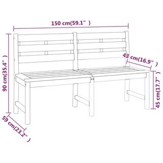 VidaXL Ensemble de salle à manger de jardin teck  