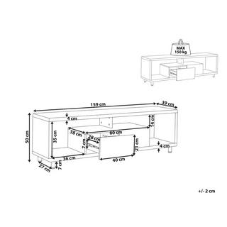 Beliani Meuble TV en MDF Moderne KNOX  