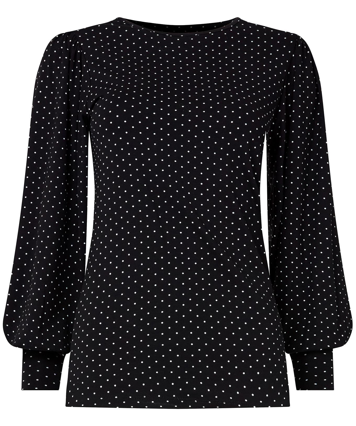 Joe Browns  Jersey-Top mit Polka-Dot-Muster 