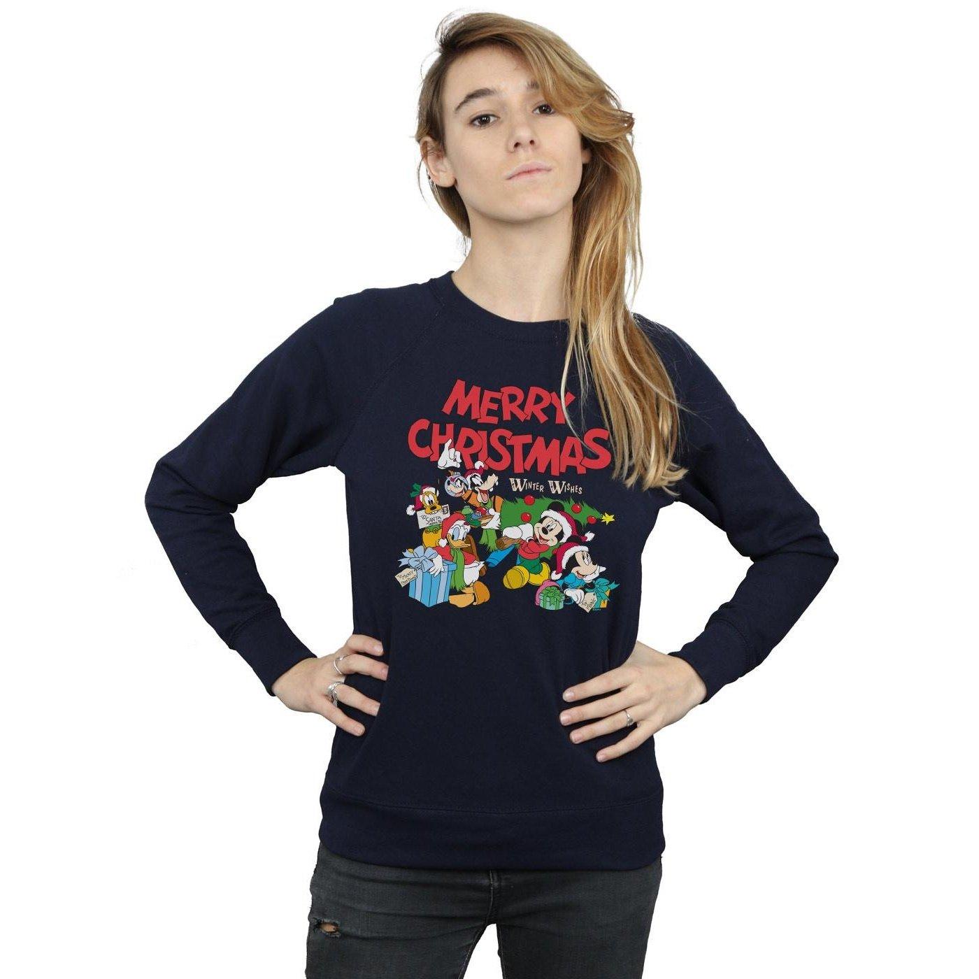 Disney  Mickey Mouse And FriendsWinter Wishes Sweatshirt 