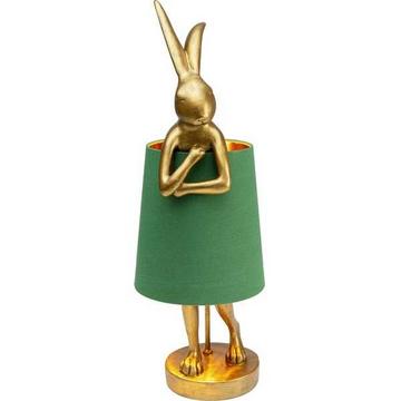 Lampe à poser Animal Lapin or vert 68