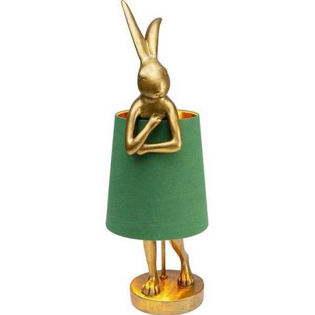 KARE Design Lampada da tavolo Animal Rabbit verde oro 68  