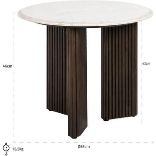 mutoni Table d'appoint Mayfield marbre ronde 55  