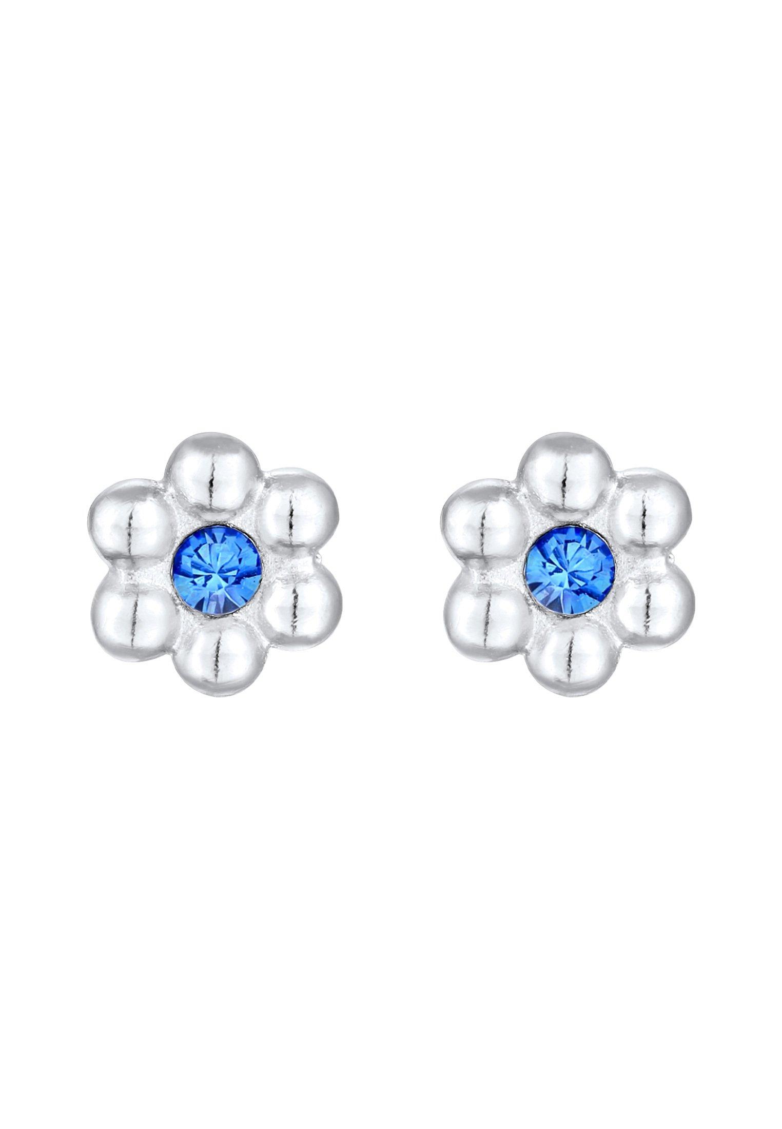 Elli  Boucles d'Oreilles Enfants Clous D'oreilles Fleur Ludique Avec Cristal 