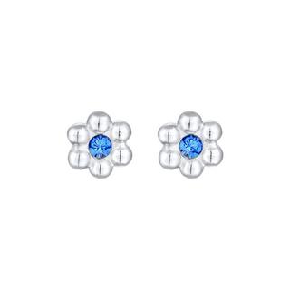 Elli  Boucles d'Oreilles Enfants Clous D'oreilles Fleur Ludique Avec Cristal 