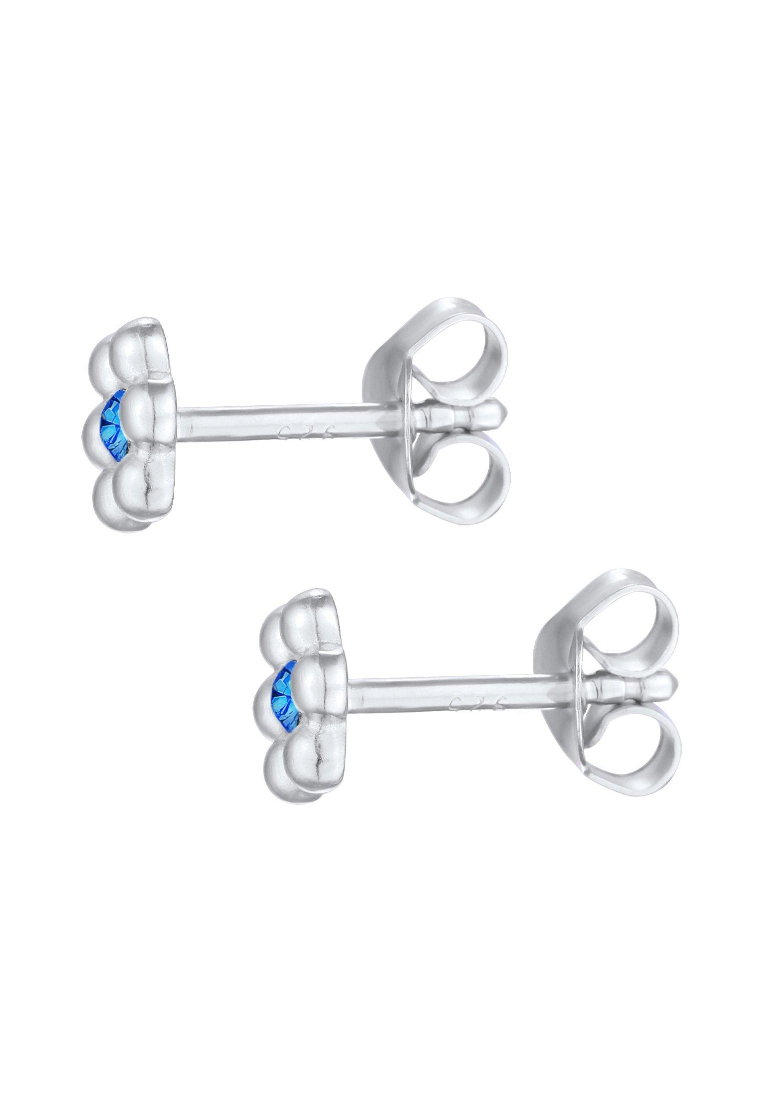 Elli  Boucles d'Oreilles Enfants Clous D'oreilles Fleur Ludique Avec Cristal 