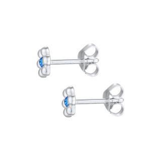 Elli  Boucles d'Oreilles Enfants Clous D'oreilles Fleur Ludique Avec Cristal 