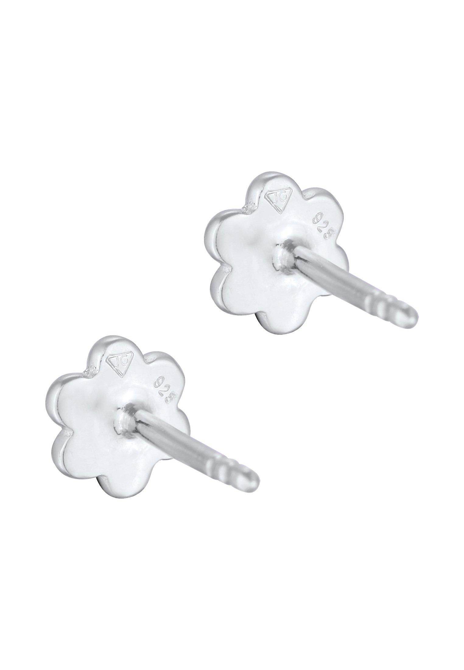 Elli  Boucles d'Oreilles Enfants Clous D'oreilles Fleur Ludique Avec Cristal 