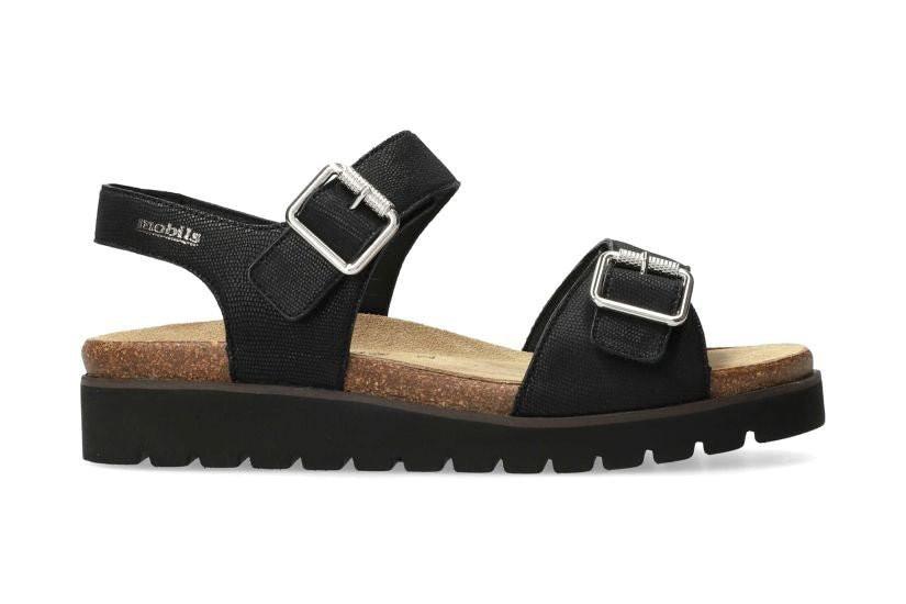 Image of Tarina - Leder Sandale Damen Schwarz 35