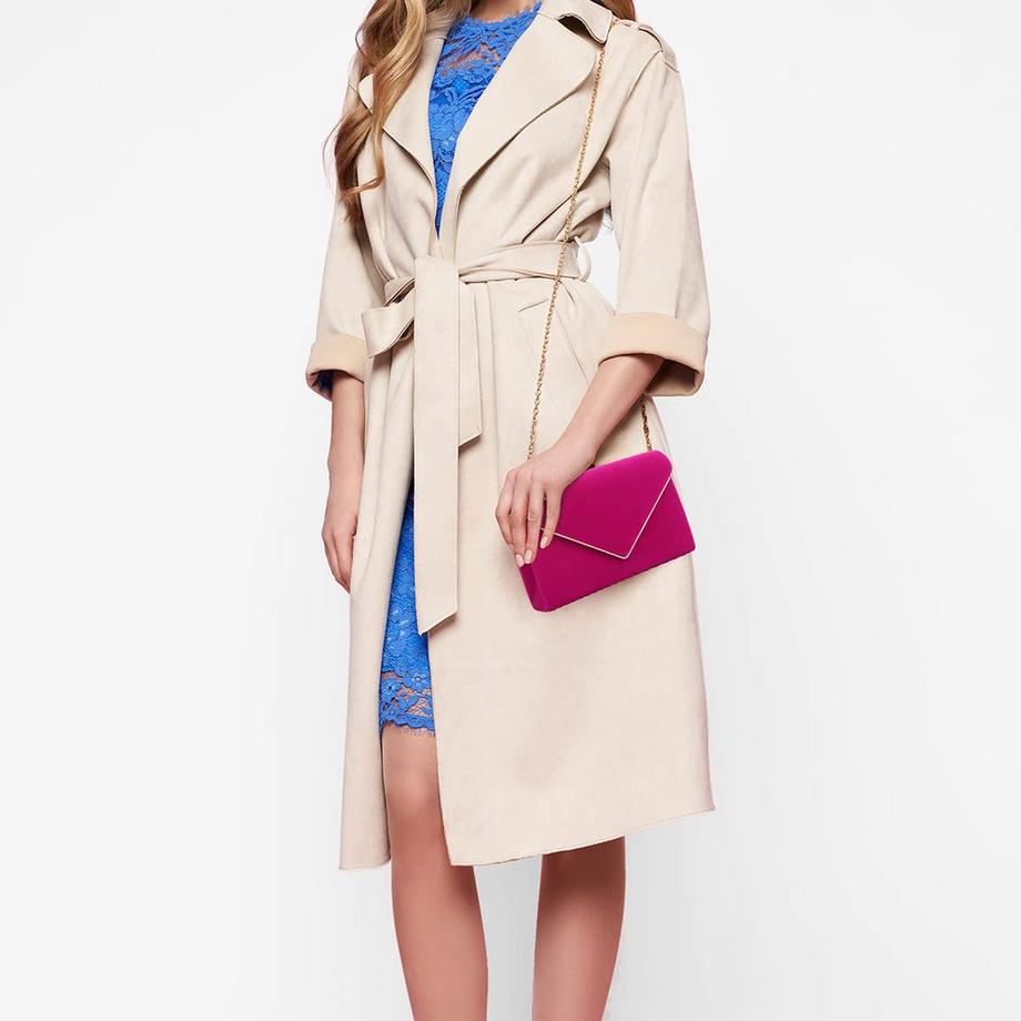 Only-bags.store Velours Clutch mit Kettenriemen  