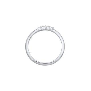 Elli  Ring Verlobungsring Diamant (0.03 Ct.) Rechteck 925 Silber 