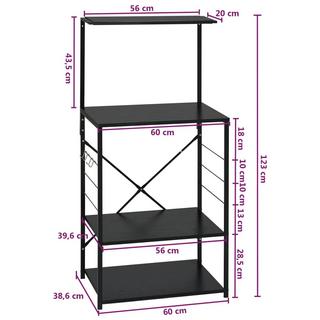 VidaXL Armoire à four à micro-ondes  aggloméré bois d'ingénierie  