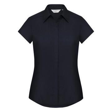 Collection Easy Care Fitted Poplin Bluse, kurzarm