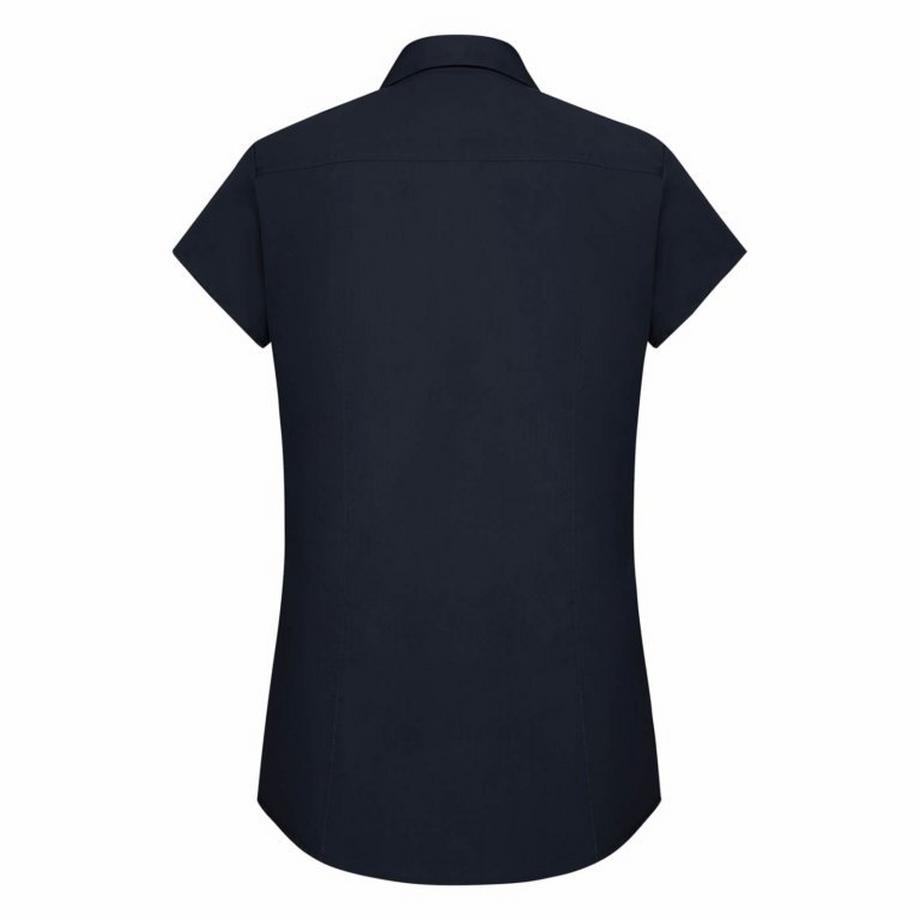 Russell Easy Care Fitted Poplin Chemisier Manches Courtes  