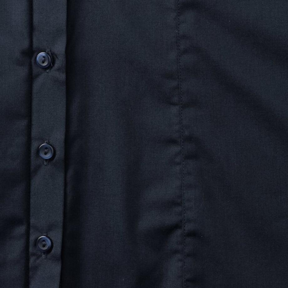 Russell Easy Care Fitted Poplin Chemisier Manches Courtes  