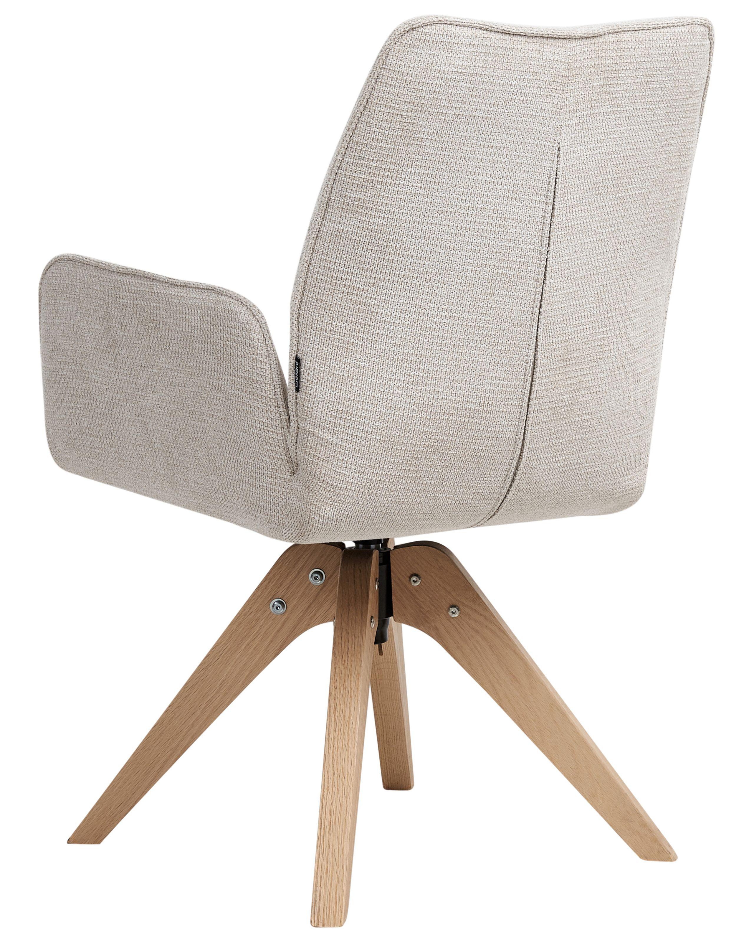 Beliani Chaise de salle à manger en Lin synthétique Scandinave MOKENA  