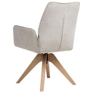 Beliani Chaise de salle à manger en Lin synthétique Scandinave MOKENA  