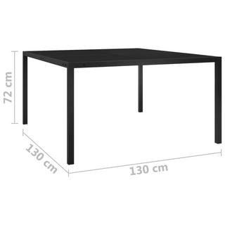 VidaXL Table de jardin acier  