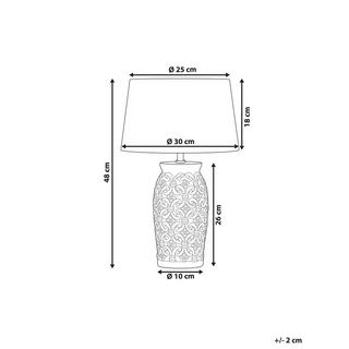 Beliani Tischleuchte aus Keramik Modern KHOPER  