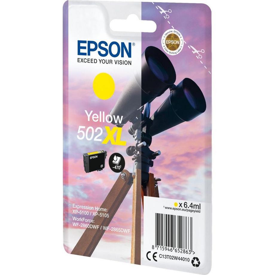 EPSON  EPSON Tintenpatrone 502XL yellow T02W440 WF-2860/XP-5100 470 Seiten 